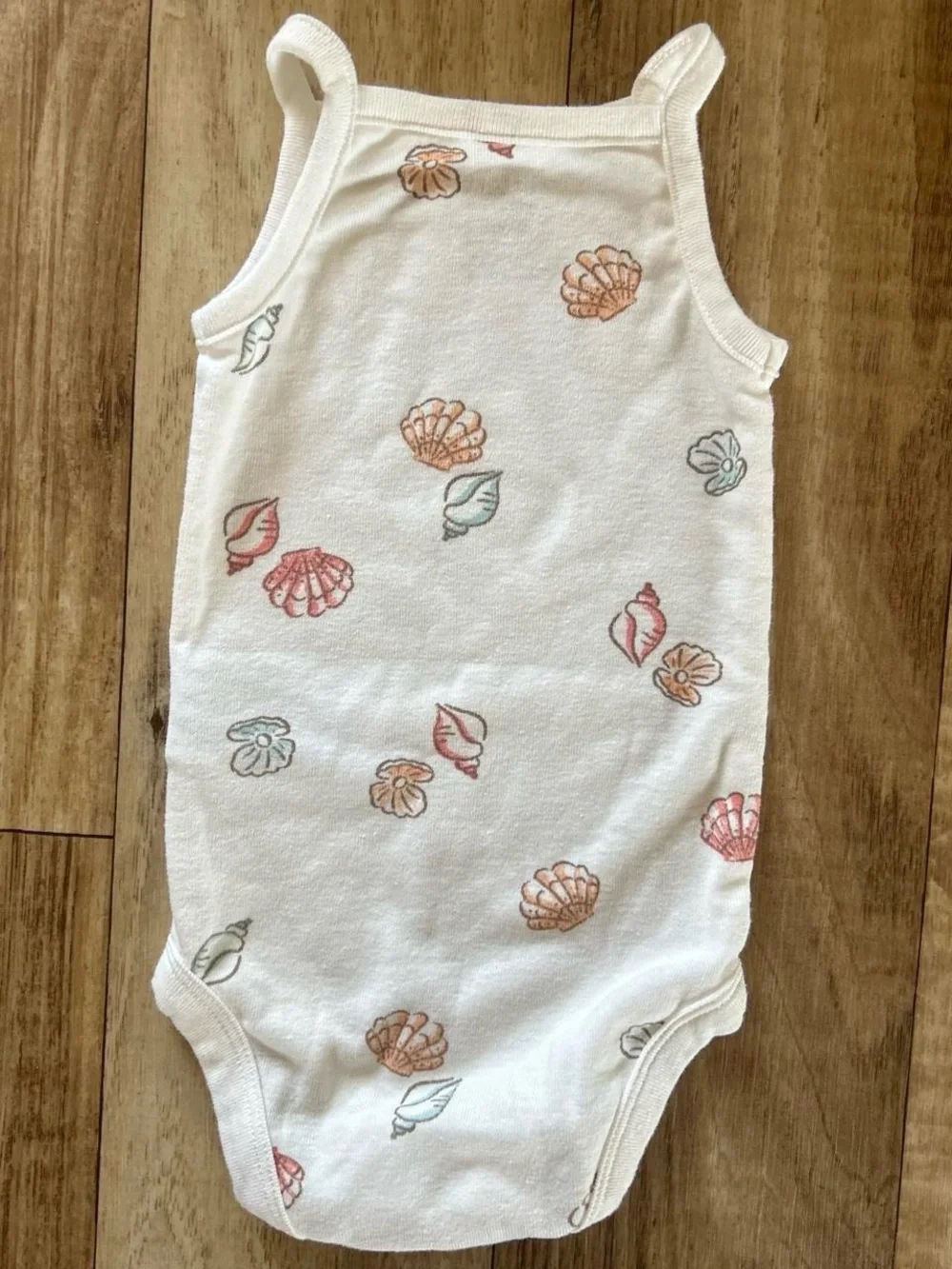 Carter's White Shell-Print Cotton Baby One-Piece 0-3 months